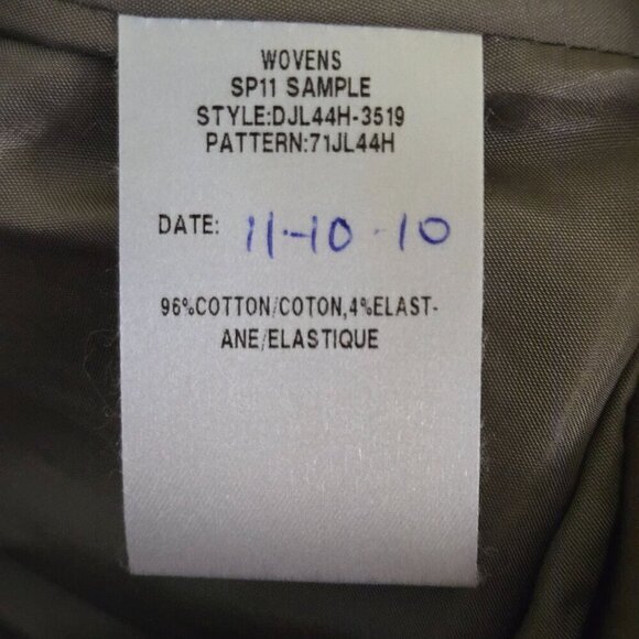 Lafayette 148 New York Cotton Blend Tan/Fatigue, One Button Blazer Size 8 - Picture 5 of 5